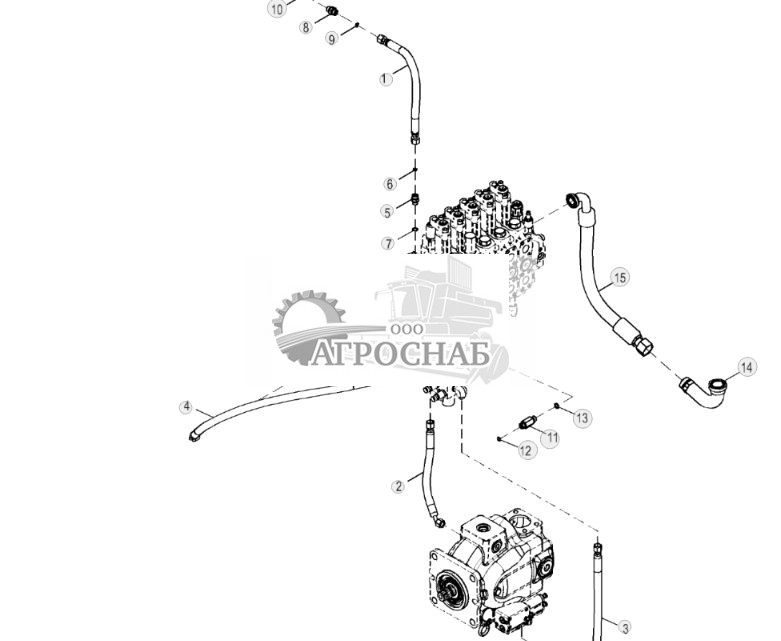 Трубопровод, от гидравлического насоса к клапану управления - ST806768 216.jpg
